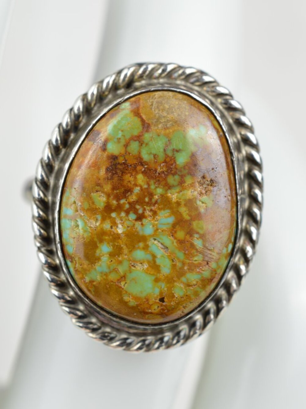 Vintage Navajo Sterling Silver Turquoise Ring 6.5